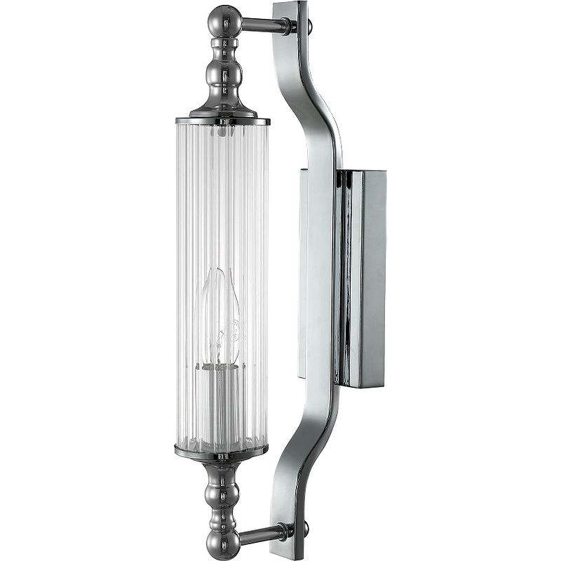 цена Настенный светильник Crystal Lux Tomas AP1 Chrome Прозрачный Хром