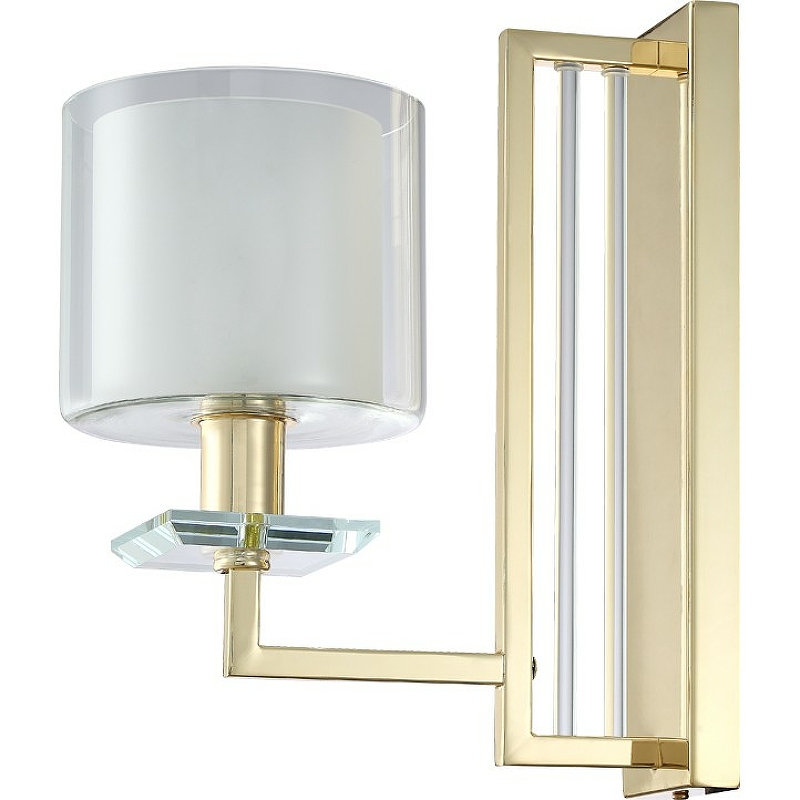 Настенный светильник Crystal Lux Nicolas AP1 Gold White Прозрачный Белый Золото светильник crystal lux sergio ap1 gold sergio