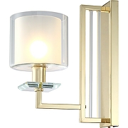 Настенный светильник Crystal Lux Nicolas AP1 Gold White Прозрачный Белый Золото-1