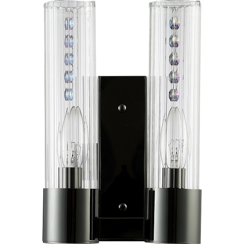 Настенный светильник Crystal Lux Otono AP2 Black Chromium Transparente Прозрачный Черный хром