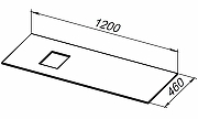 Столешница под раковину Allen Brau Infinity 120 L 1.21015.G-S Серый структ-3