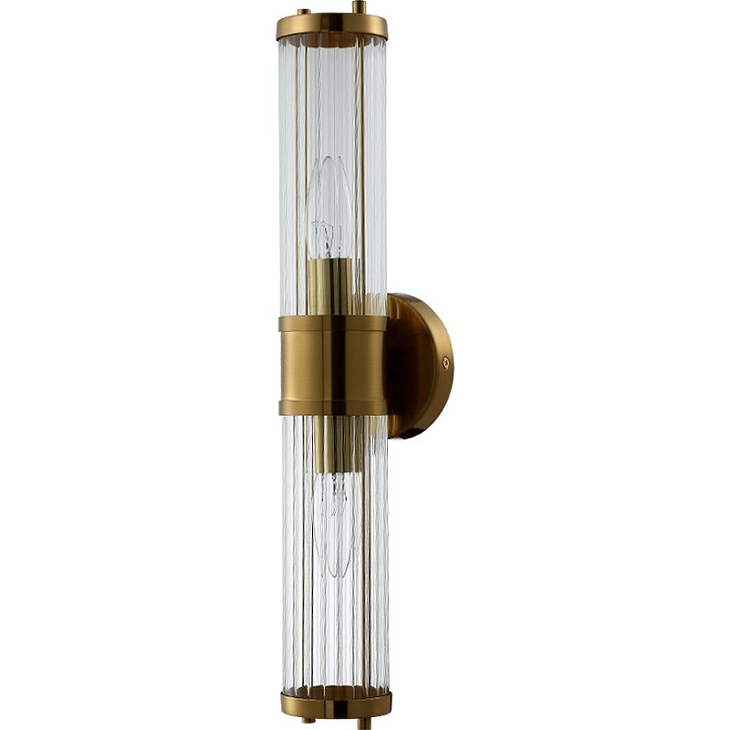 цена Настенный светильник Crystal Lux Sancho AP2 Brass Прозрачный Бронза