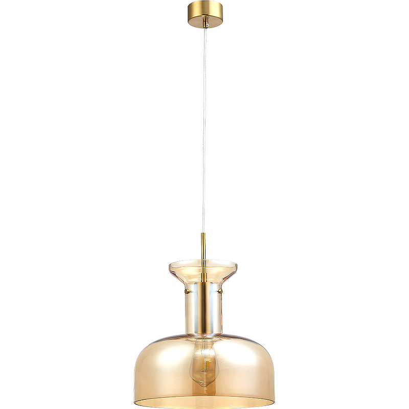 Подвесной светильник Crystal Lux Consuela SP1 Brass Янтарный Латунь светильник подвесной indigo dolce e27 40 вт 3 кв м латунь ip20 v000119