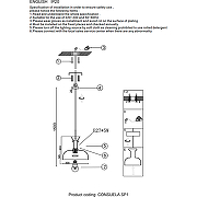 Подвесной светильник Crystal Lux Consuela SP1 Brass Янтарный Латунь-2