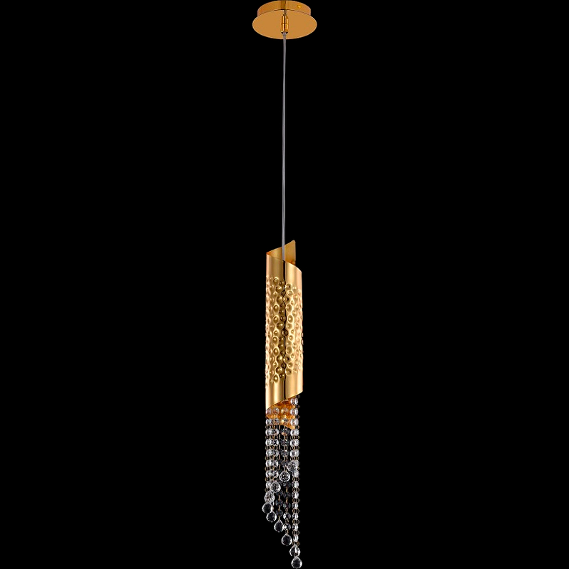 Подвесной светильник Crystal Lux Credo SP1 Gold Прозрачный Золото светильник подвесной indigo liberta gu10 140 вт 8 кв м золото ip20 v000148