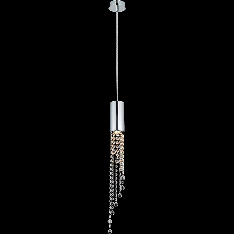 Подвесной светильник Crystal Lux Creek SP1 Прозрачный Хром подвесной светильник crystal lux eva sp1 прозрачный хром