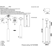Подвесной светильник Crystal Lux CLT 037C600 WH-WH Белый-1
