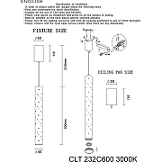 Подвесной светильник Crystal Lux CLT 232C600 BL 3000K Черный-3