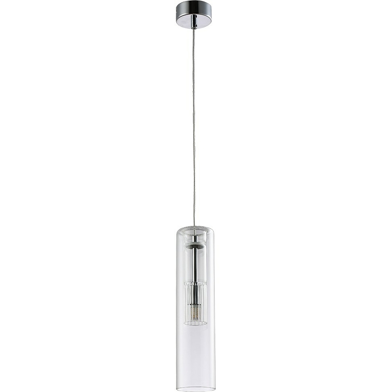 Подвесной светильник Crystal Lux Beleza SP1 F Chrome Прозрачный Хром подвесной светильник crystal lux dali sp1 прозрачный хром