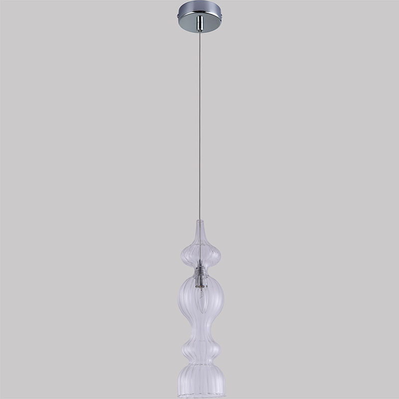 Подвесной светильник Crystal Lux Iris SP1 A Transparent Прозрачный Хром светильник подвесной molveno e14 200вт