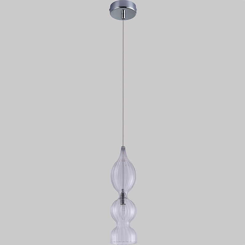 Подвесной светильник Crystal Lux Iris SP1 B Transparent Прозрачный Хром подвесной светильник noa 15x60вт e14