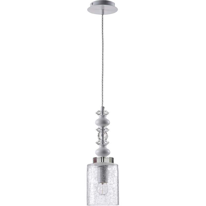 Подвесной светильник Crystal Lux Mateo SP1 White Прозрачный Хром подвесной светильник crystal lux mateo sp1 white