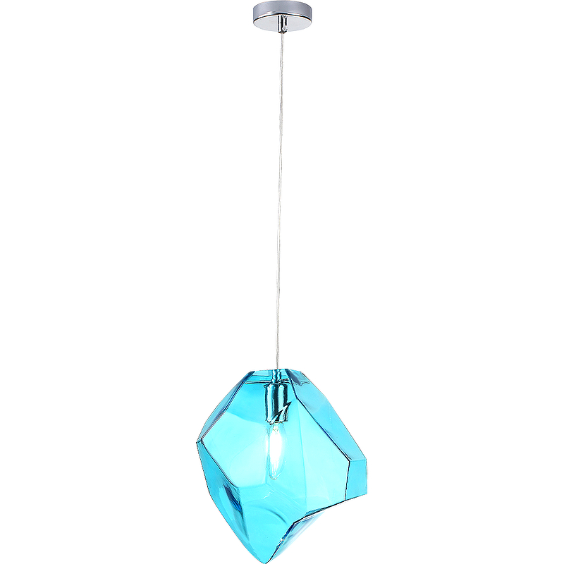 Подвесной светильник Crystal Lux Nuestro SP1 Chrome Blue Синий Хром