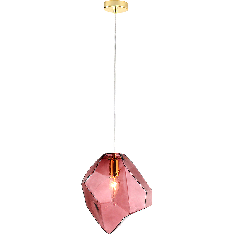Подвесной светильник Crystal Lux Nuestro SP1 Gold Pink Розовый Золото подвесной светильник crystal lux nuestro sp1 gold amber янтарный золото