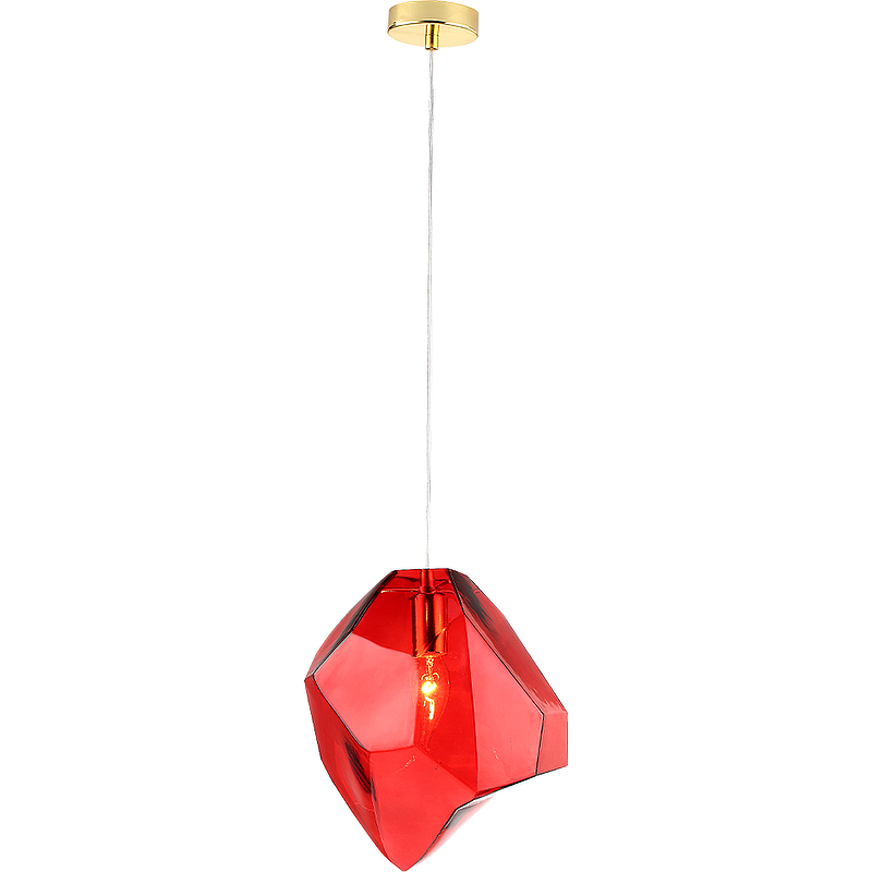 Подвесной светильник Crystal Lux Nuestro SP1 Gold Red Красный Золото подвесной светильник crystal lux credo sp1 gold прозрачный золото