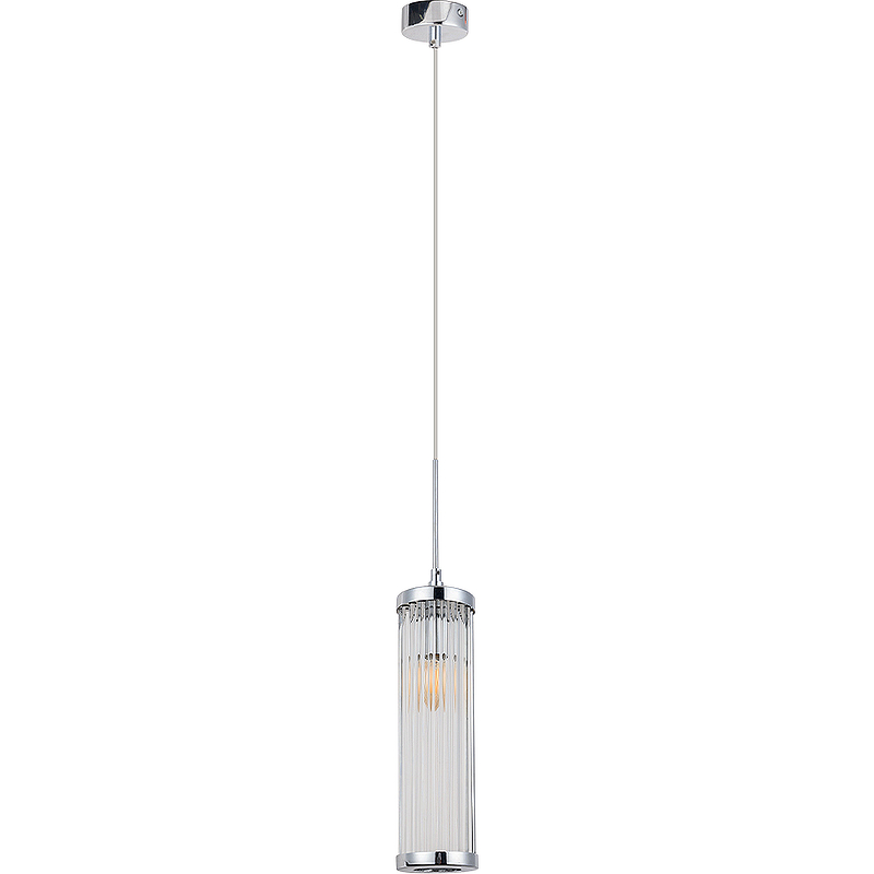 Подвесной светильник Crystal Lux Tadeo SP1 D100 Chrome Transparent Прозрачный Хром светильник подвесной chiaro бриз e14 40 вт 3 кв м хром ip20 464017701