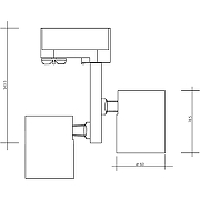 Трековый светильник Crystal Lux CLT 0.31 001 60C2 BL Черный-2