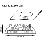 Встраиваемый светильник Crystal Lux CLT 524C105 WH Белый-3