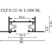 Шинопровод Crystal Lux CLT 0.121 01 L1000 BL Черный-2