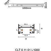 Шинопровод Crystal Lux CLT 0.11 01 L1000 BL Черный-1