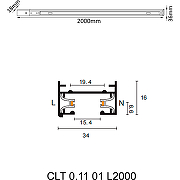 Шинопровод Crystal Lux CLT 0.11 01 L2000 BL Черный-1