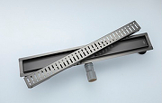 Душевой лоток Gappo G88007-39 с решеткой Оружейная сталь-2