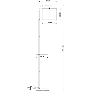 Торшер Artelamp Connor A4053PN-1BK Белый Черный-2