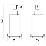 Дозатор для жидкого мыла Webert Pegaso PE500201015 Хром-1