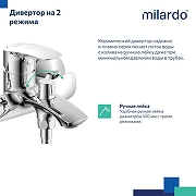 Смеситель для ванны Milardo Rora RORSB00M02 Хром-4