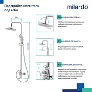 Душевая система Milardo Rora RORSB4FM06 Хром-5