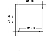 Душевой уголок AQUAme 80x80 L AQM5215-LH-8 профиль Черный матовый стекло прозрачное-4