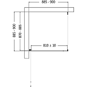 Душевой уголок AQUAme 90x90 L AQM5215-LH-9 профиль Черный матовый стекло прозрачное-4