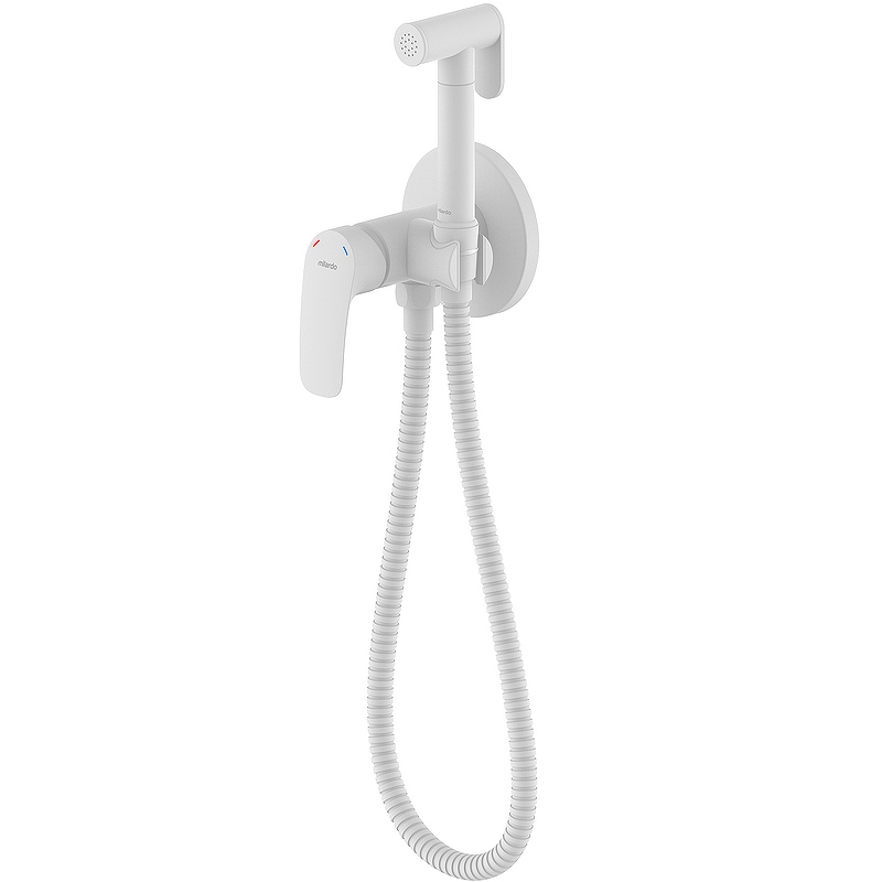 Гигиенический душ со смесителем Milardo Rora RORWTR0M08 Белый матовый душ гигиенический milardo 001sbr0m08