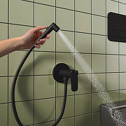 Гигиенический душ со смесителем Milardo Rora RORBLR0M08 Черный матовый-2