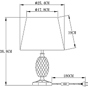 Настольная лампа Artelamp Azalia A4019LT-1CC Белая Прозрачная Хром-5