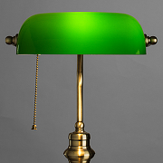 Настольная лампа Artelamp Banker A2492LT-1AB Зеленая Бронза-1