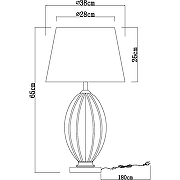 Настольная лампа Artelamp Beverly A5132LT-1CC Кремовая Хром-4