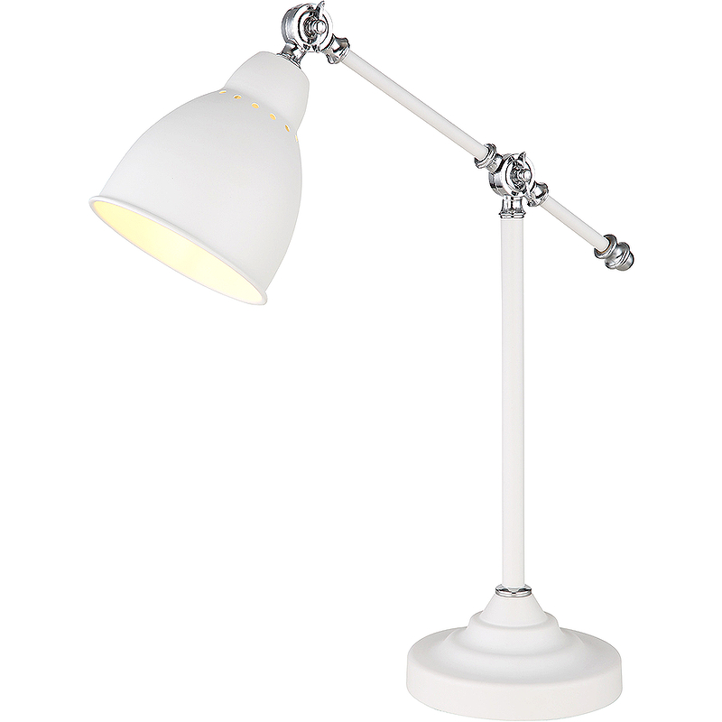Настольная лампа Artelamp Braccio A2054LT-1WH Белая настольная лампа inspire marseille 1xe14x40 вт металл лён цвет белый