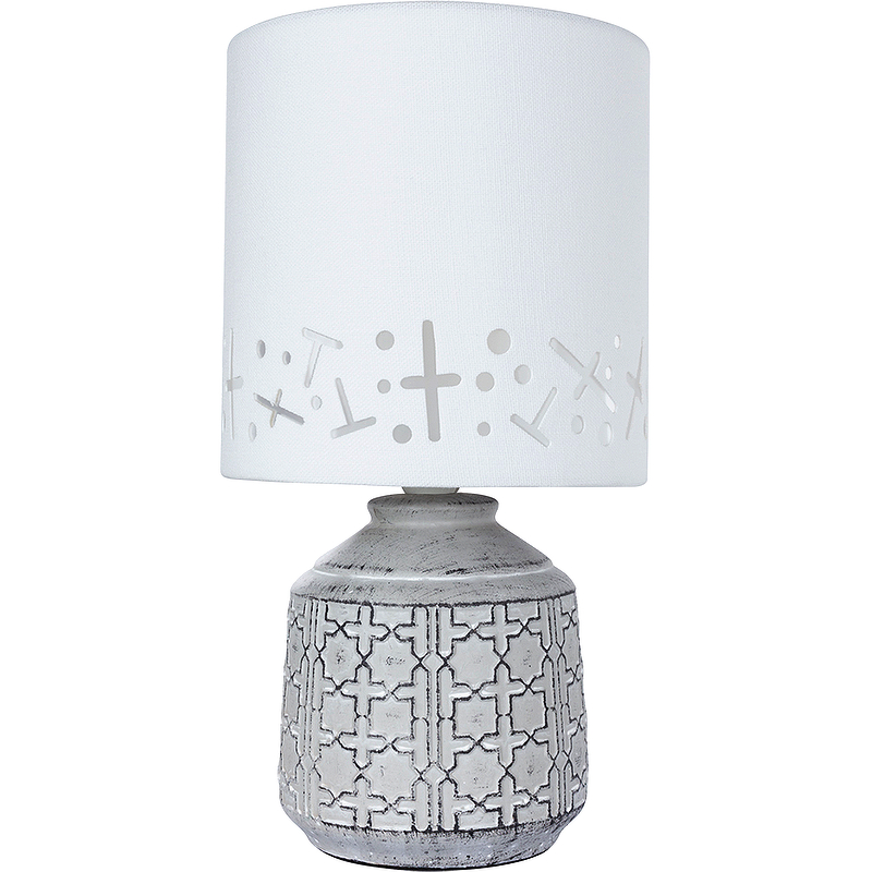 Настольная лампа Artelamp Bunda A4007LT-1GY Белая Серая рабочая лампа настольная inspire salta на клипсе цвет серый