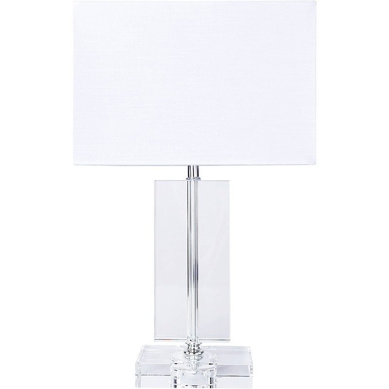 Настольная лампа Artelamp Clint A4022LT-1CC Белая Хром Прозрачная настольная лампа artelamp azalia a4019lt 1cc белая прозрачная хром