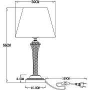 Настольная лампа Artelamp Gracie A7301LT-1PB Белая Полированная медь Прозрачная-3