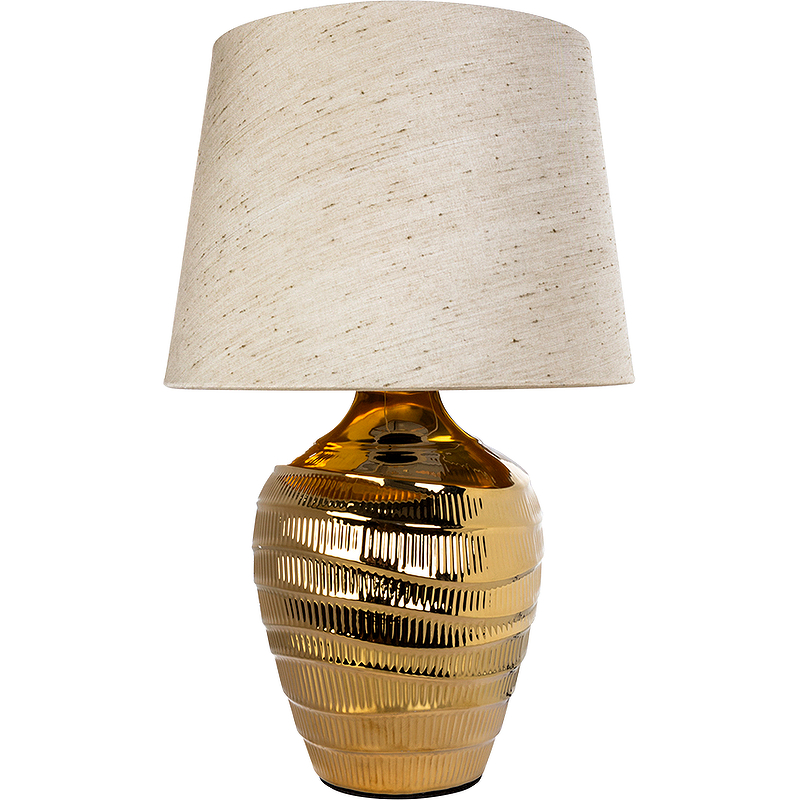 Настольная лампа Artelamp Korfu A4003LT-1GO Бежевая Золото настольная лампа artelamp poppy a4063lt 1go белая золото