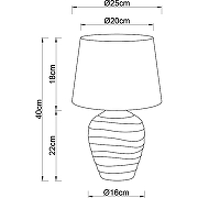 Настольная лампа Artelamp Korfu A4003LT-1GO Бежевая Золото-4