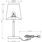 Настольная лампа Artelamp Rodos A2589LT-1SS Белая Сталь-4