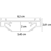 Профиль Artelamp Track accessories A630205 Серый-1