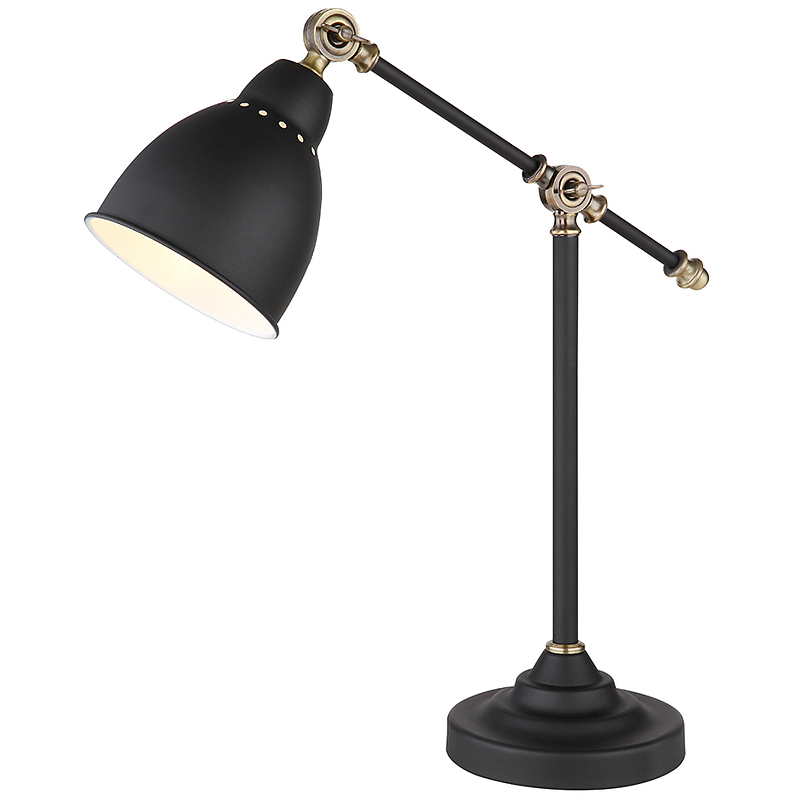 Настольная лампа Artelamp Braccio A2054LT-1BK Черная лампа настольная arte lamp braccio a2054lt 1bk e27 60 вт 220 240 в ip20