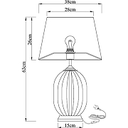 Настольная лампа Artelamp Baymont A5017LT-1PB Кремовая Полированная медь Прозрачная-5