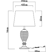 Настольная лампа Artelamp Radison A1550LT-1PB Кремовая Полированная медь Прозрачная-4