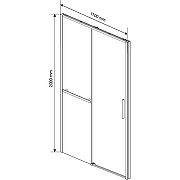 Душевая дверь Vincea Slim Soft 110 VDS-1SS110CLB профиль Черный стекло прозрачное-9