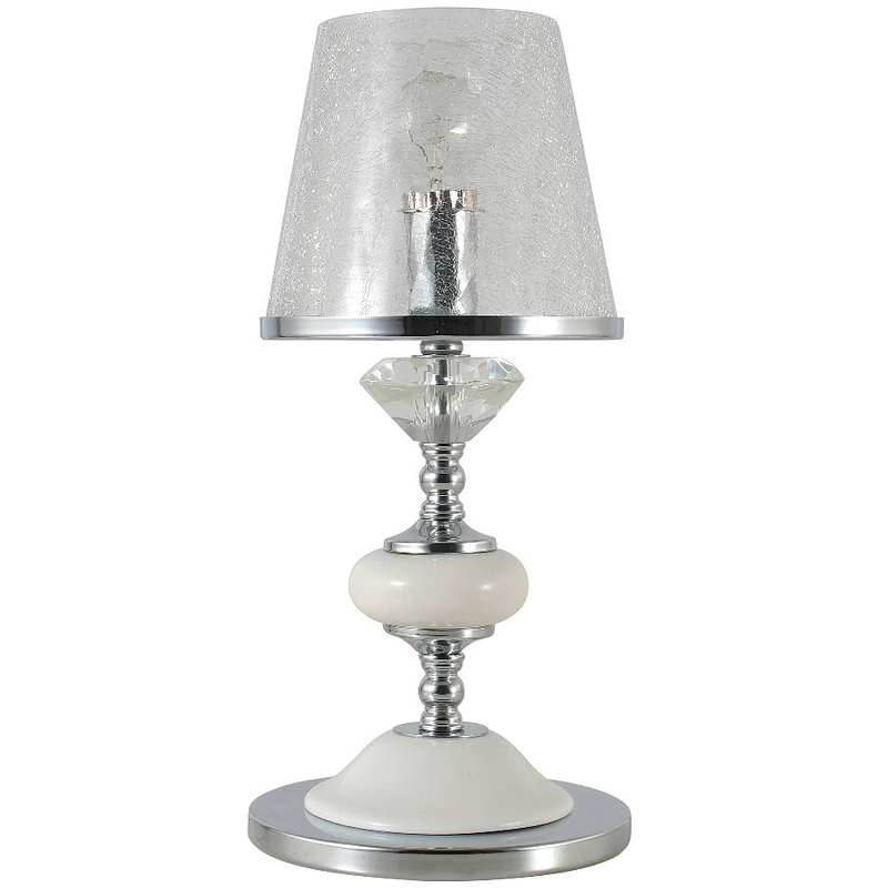 Настольная лампа Crystal Lux Betis LG1 Прозрачная Хром настольная лампа inspire marseille 1xe14x40 вт металл лён цвет белый
